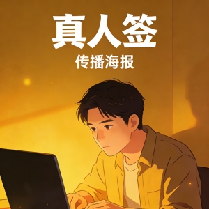 真人签 = 真人签到 = 证明你今天还 “活着” 的签到。