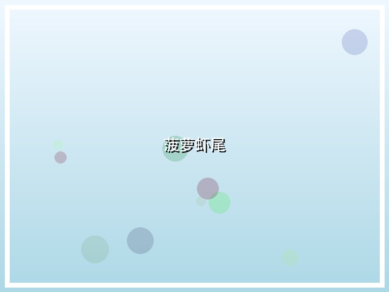 菠萝虾尾