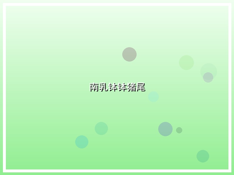 南乳钵钵猪尾