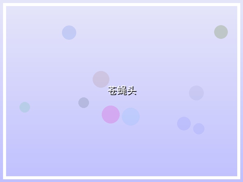 苍蝇头