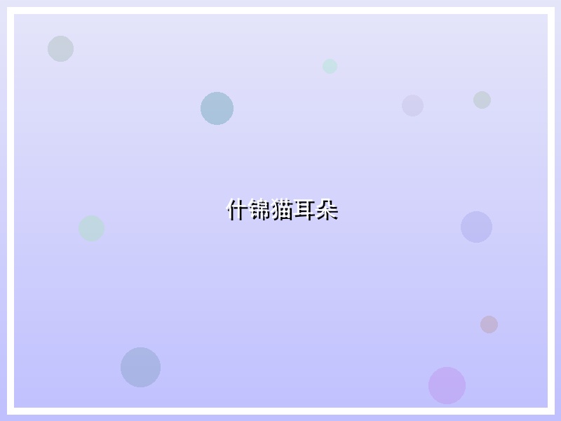 什锦猫耳朵