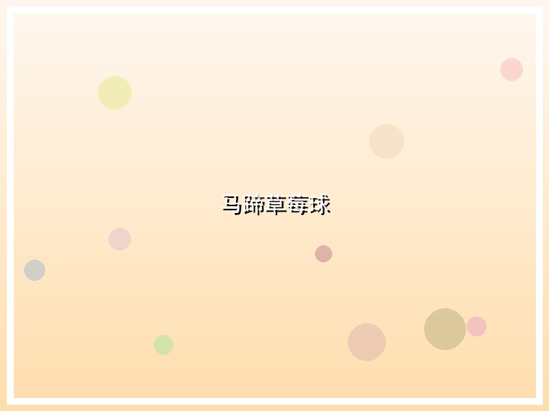 马蹄草莓球