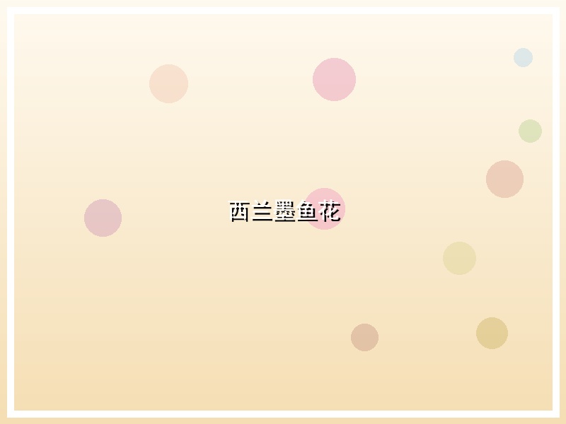 西兰墨鱼花