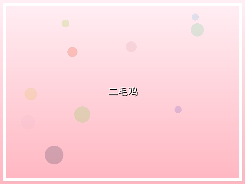 二毛鸡
